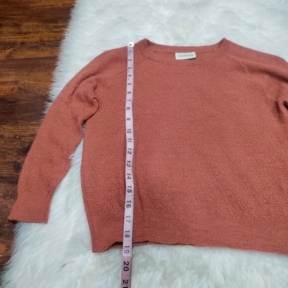 Hesperios Long Sleeve Womens XS Baby Alpaca Knit Pullover Sweater Burnt Orange - Picture 12 of 12